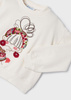 Mayoral Mini 3469-040 Bluza z haftem dla dziewczynki  Garbanzo