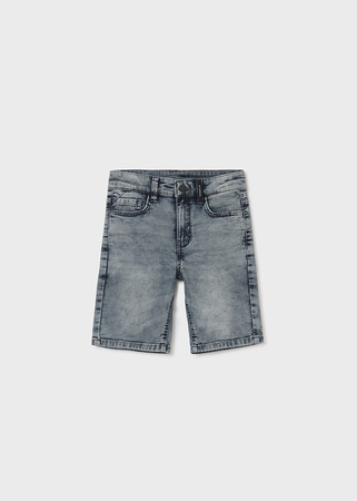 Mayoral Junior 6214-070 Bermudy soft denim dla chłopca Szare