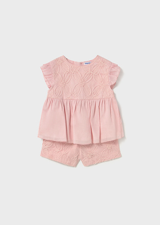 Mayoral Baby 1261-026 Komplet 2-częściowy z szortami haft Rosa