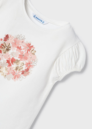 Mayoral Mini 3953-031 Komplet 2-częściowy ze spódniczką tiul dla dziewczynki Nude