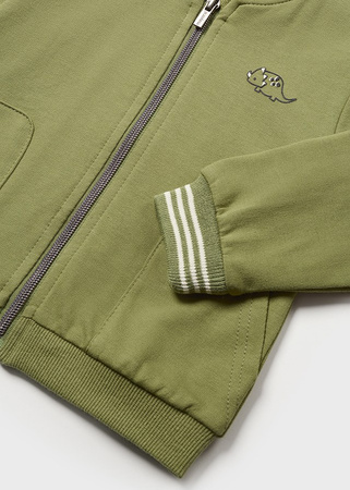 Mayoral Baby 1424-027 Bluza zapinana na suwak dla chłopca Zielona