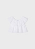 Mayoral Mini 3145-031 Bluzka "hiszpanka" z haftem  dla dziewczynki  Blanco