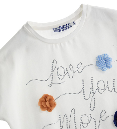 ORIGINAL MARINES DEP3145F Koszulka z nadrukiem i aplikacją 3D Ecru