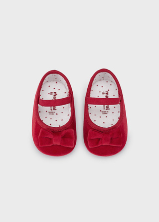 Mayoral Newborn 9568-054 Buty balerinki z opaską dla noworodka Czerwone