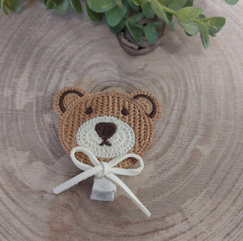 Maade.pl Spinka do włosów Miś - 1 sztuka Kolor brązowy