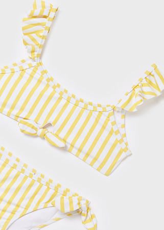 Mayoral Junior 6743-065 Strój kąpielowy/bikini dla dziewczynki w paski Żółty