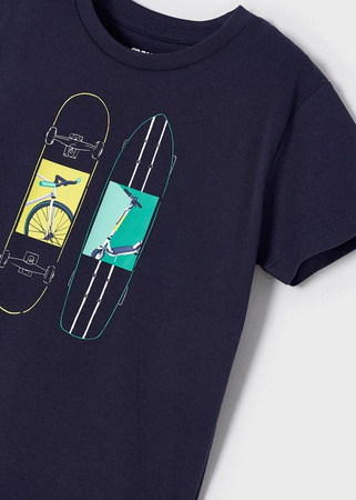 Mayoral Mini 3012-076 Zestaw 2 koszulek z krótkim rękawem dla chłopca ECOFRIENDS, zieleń i granat