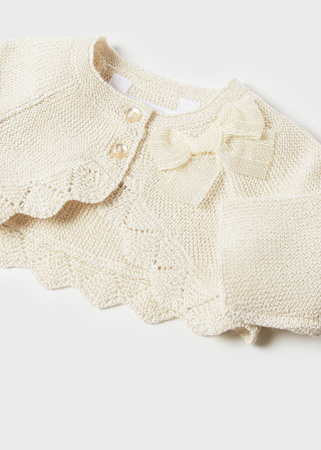 Mayoral Newborn 1349-035 Sweter krótki/bolerko dla dziewczynki Kolor szampański