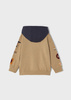 Mayoral Mini 4449-085 Bluza kontrastowa z kapturem dla chłopca Kolor beżowy