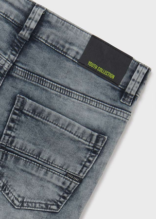 Mayoral Junior 6214-070 Bermudy soft denim dla chłopca Szare