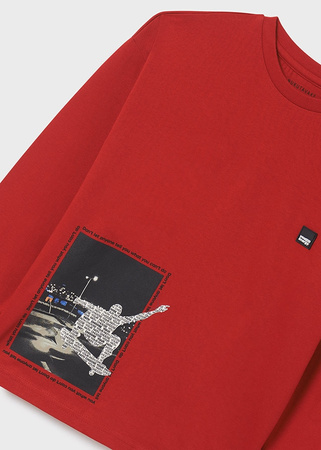 Mayoral junior 7017-084 Koszulka z długim rękawem z motywem skate dla chłopca ECOFRIENDS czerwona