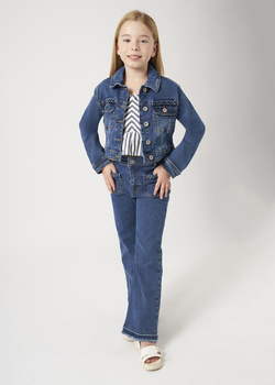 Mayoral Junior 6510-090 Spodnie jeansowe dla dziewczynki Oscuro