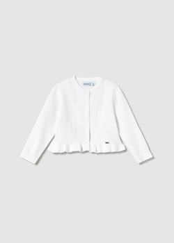 Mayoral Baby 1398-031 Sweterek dla dziewczynki Blanco