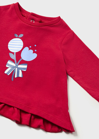 Mayoral Newborn 1745-070 Komplet z bawełny 4-częściowy dla dziewczynki ECOFRIENDS Czerwony