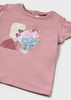 Mayoral Baby 1049-071 Koszulka z krótkim rękawem z aplikacją 3D Rosado