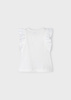 Mayoral Mini 3068-015 Koszulka bez rękawów z falbankami ECOFRIENDS ecru