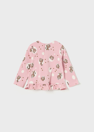 Mayoral 2011-096 zestaw 2 koszulek z długim rękawem z nadrukiem Rosado