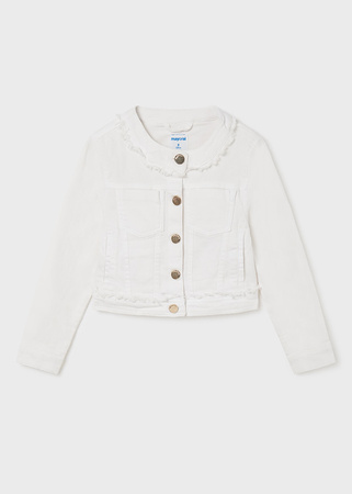 Mayoral Junior 6433-055 Kurtka/katana dla dziewczynki Biała