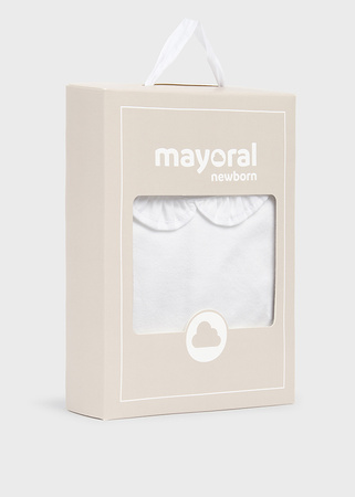 Mayoral Newborn 2732-078 Body z kołnierzykiem dla dziewczynki Blanco