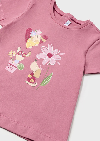 Mayoral Baby 1014-034 Koszulka ECOFRIENDS z krótkim rękawem z nadrukiem Hibiskus
