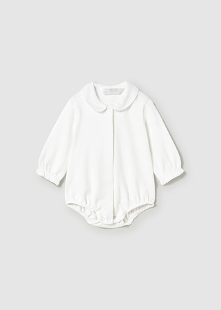 Mayoral Newborn 2722-085 Body z kołnierzykiem dla dziewczynki  Blanco