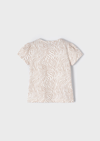 Mayoral mini 3037-065 Zestaw 2 koszulek z krótkim rękawem z aplikacjami dla dziewczynki  ECOFRIENDS Ecru