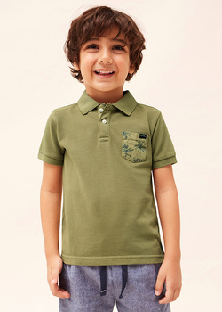 Mayoral Mini 3149-010 Koszulka polo z krótkim rękawem dla chłopca  Zielona