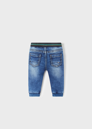 Mayoral Baby 1510-051 Długie spodnie jogger jeansowe dla chłopca Niebieskie