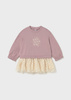 Mayoral Baby 2912-043 Sukienka łaczona z tiulem Cuarzo