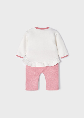 Mayoral Newborn 2706-094 Komplet z bawełny 4-częściowy dla dziewczynki ECOFRIENDS Różowy