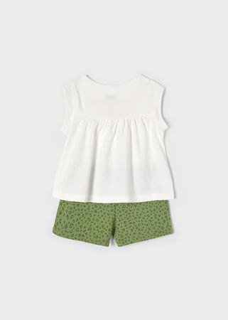 Mayoral Mini 3288-010 Komplet 2-częściowy ze spodenkami dla dziewczynki ECOFRIENDS Zielony