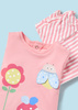 Mayoral Newborn 1634-079 Komplet z bawełny 4-częściowy dla dziewczynki Nectar
