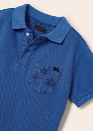 Mayoral Mini 3149-011 Koszulka polo z krótkim rękawem dla chłopca Niebieska