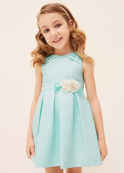 Mayoral Mini 3914-074 Sukienka dla dziewczynki  Miętowa