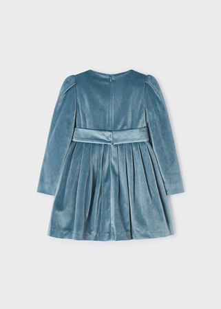 Mayoral Mini 4917-075 Sukienka aksamitna dla dziewczynki Bluebell