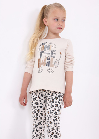 Mayoral Mini 4015-058 Koszulka z długim rękawem dla dziewczynki ECOFRIENDS Garbanzo