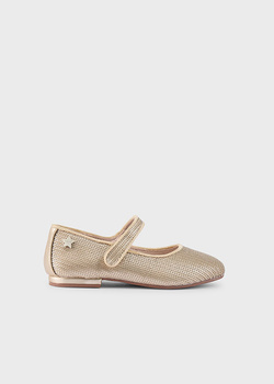 Mayoral 46469-047 Buty balerinki cekinowe Kolor Oro