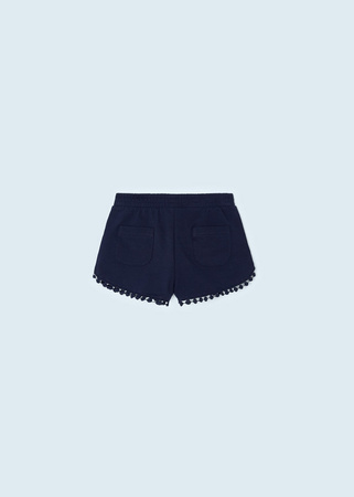 Mayoral Mini 607-017 Krótkie spodenki z bawełny dla dziewczynki Granat