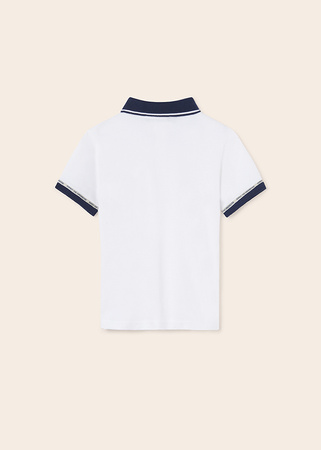 Mayoral Junior 6102-031 Koszulka polo z krótkim rękawem dla chłopca Biała