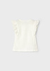 Mayoral Mini 3082-027 Koszulka bez rękawów z koronką Crudo