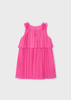 Mayoral Mini 3920-023 Sukienka plisowana dla dziewczynki Fucsia