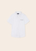 Mayoral Junior 6111-040 Koszula z krótkim rękawem z kołnierzykiem dla chłopca Biała