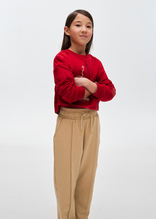 Mayoral Junior 7509-057 Spodnie jogger z dzianiny dla dziewczynki Madera