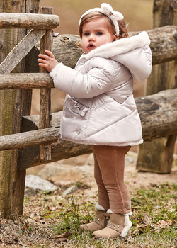 Mayoral Baby 2422-036 Kurtka dwustronna z futerkiem dla dziewczynki Alpaca