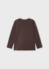 Mayoral Mini 4015-057 Koszulka z długim rękawem dla dziewczynki ECOFRIENDS Chocolate