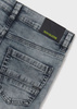 Mayoral Junior 6214-070 Bermudy soft denim dla chłopca Szare
