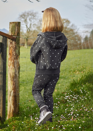 Mayoral Mini 4856-028 Dres 3-częściowy dla dziewczynki szary