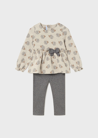 Mayoral Baby 2713-088 Komplet 2-częściowy z leginsami dla dziewczynki Marengo