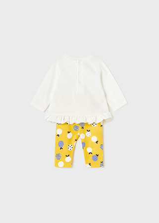Mayoral Newborn 1745-069 Komplet z bawełny 4-częściowy dla dziewczynki ECOFRIENDS żółty