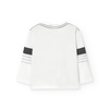 Boboli 349073 1111 Koszulka chłopięca z długim rękawem z nadrukiem 